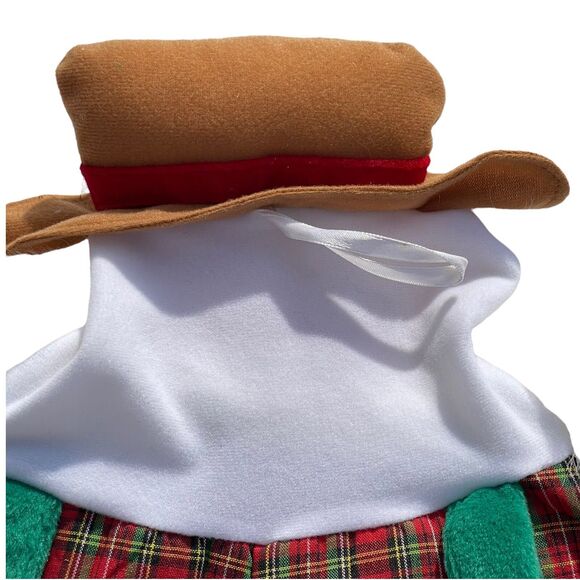 VTG  Christmas Santa Hillbilly Fabric Wall Hanging Country Folk Art Cottage 19" - Picture 4 of 14